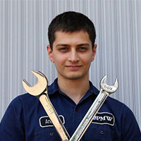 Mechanic with wrenches